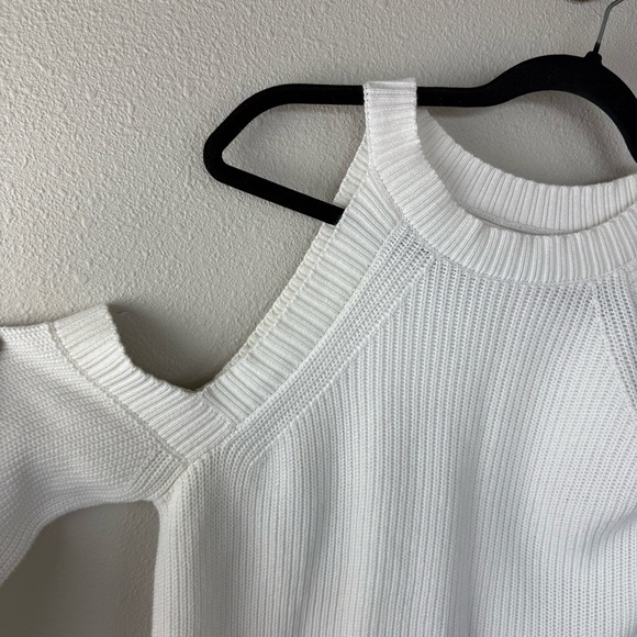 Rag & Bone Dana Cold Shoulder Sweater White Casual Preppy Women’s Large - Picture 6 of 13